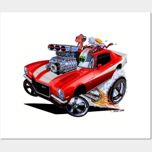 FULL BLOWN 1971 Camaro Z/28 red Posters and Art